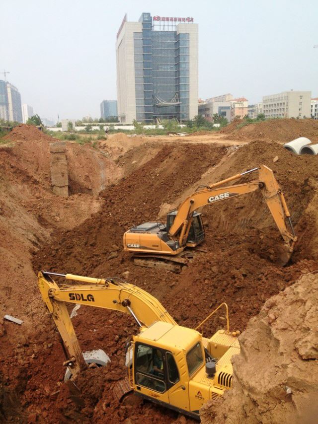 羊山新區(qū)一工地施工